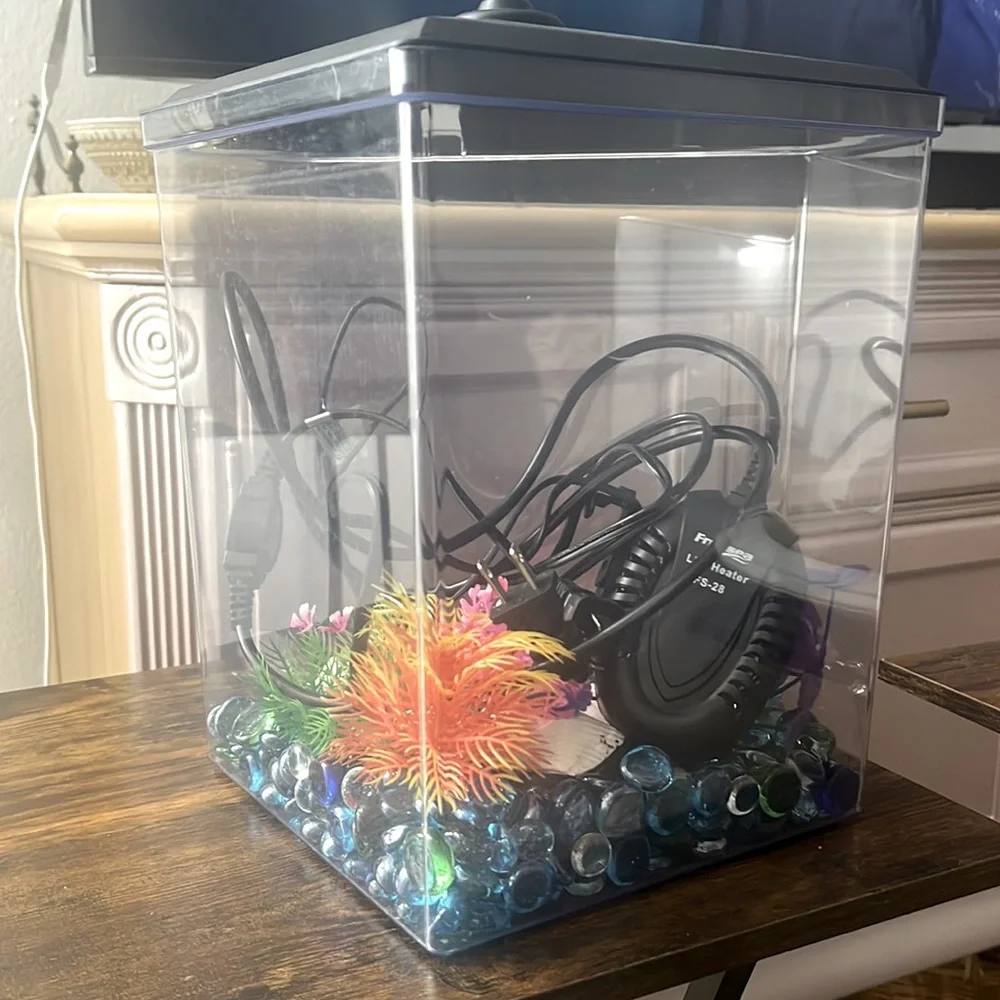 Koller AquaView 2.5-Gallon Plastic Fish Tank with Power Filter and LED Lighting